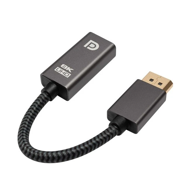 8K DisplayPort 1.4A Male To HDMI 2.1 Female Converter Cable