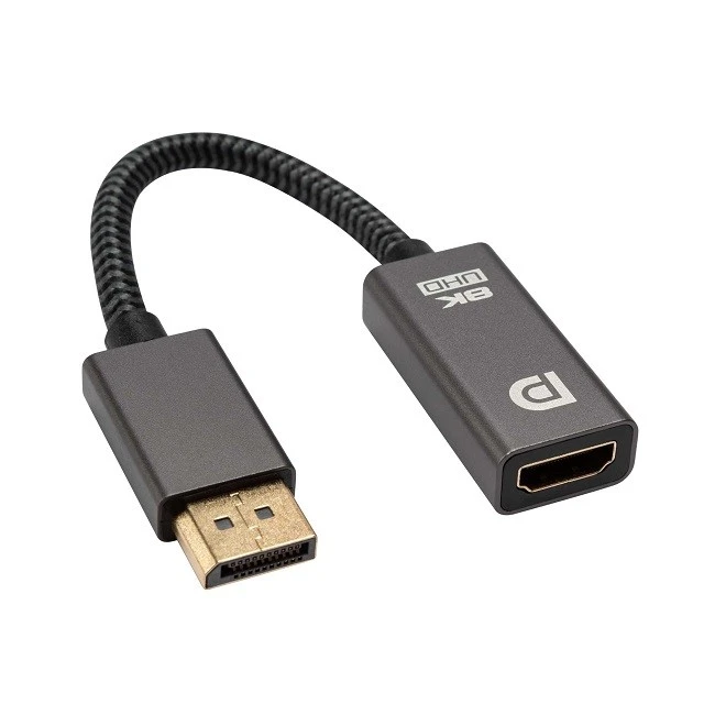 8K DisplayPort 1.4A Male To HDMI 2.1 Female Converter Cable