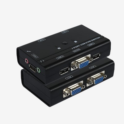 2-portowy przełącznik udostępniania USB VGA