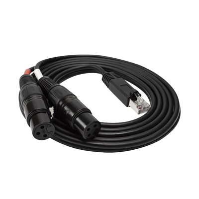 Kabel Ethernet RJ45 męski na 2 X XLR żeński