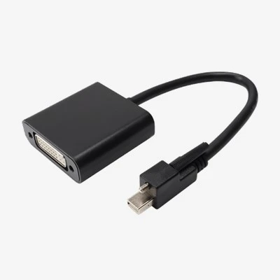 Mini Displayport męski ze śrubą do żeńskiego aktywnego adaptera DVI