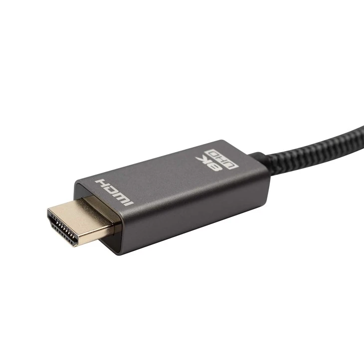 8K DisplayPort 1.4 Male To HDMI 2.1 Male Cable For Projector, Monitor, Desktop